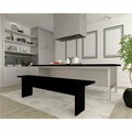 Manhattan Comfort Nomad 67.91 Modern Dining Bench in Black 123GMC2